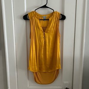 Yellow Gold Sleeveless Blouse